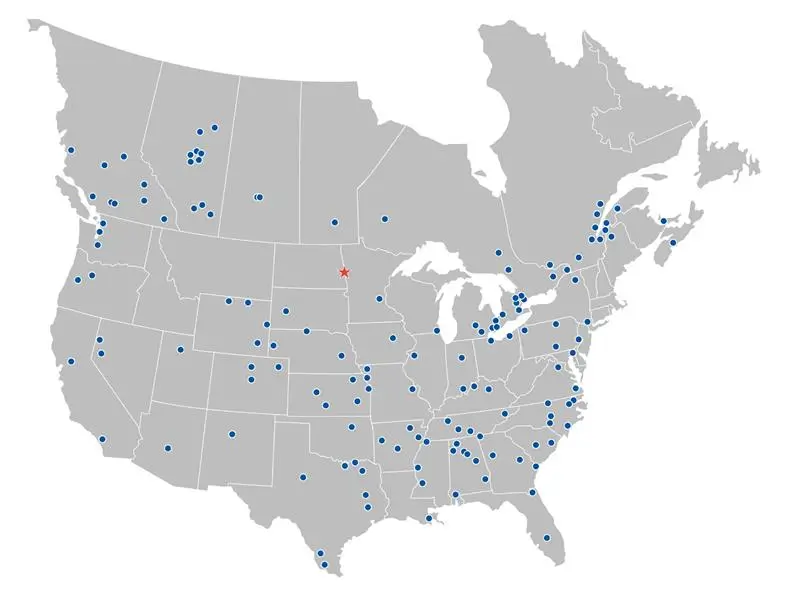 SFI International Network Map