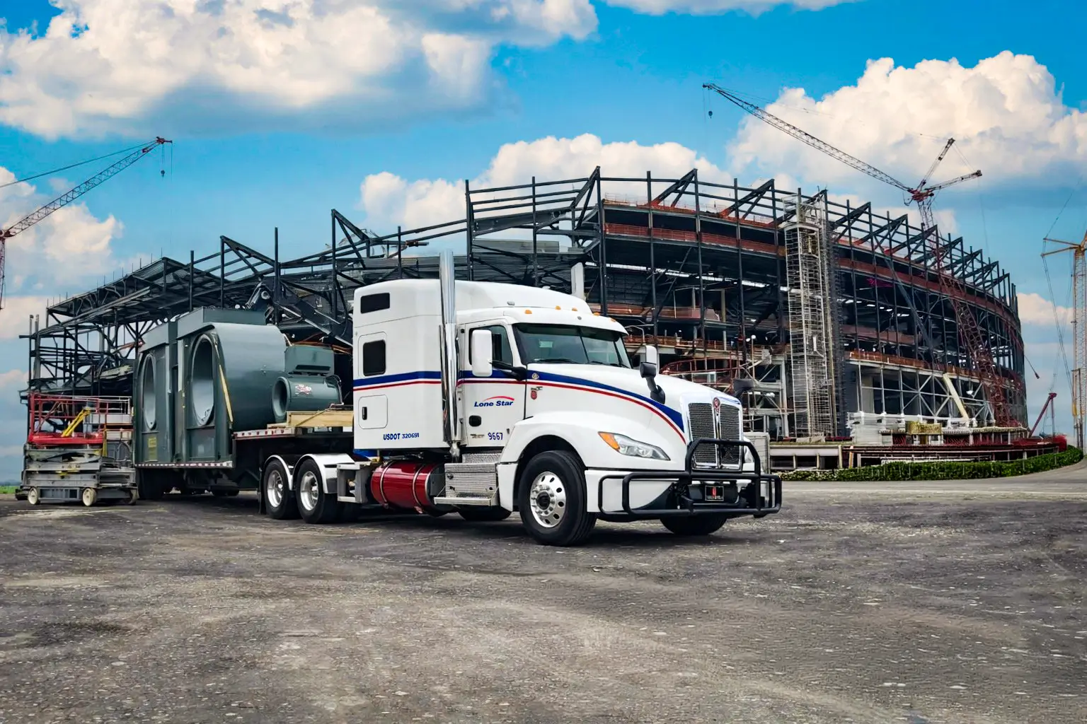 SFI truck transporting specialized freight