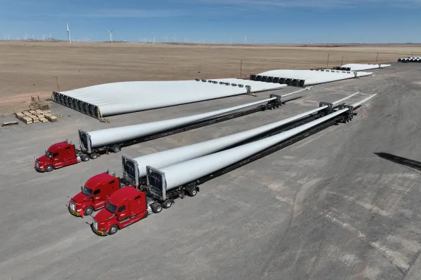 SFI International truck carrying oversized freight