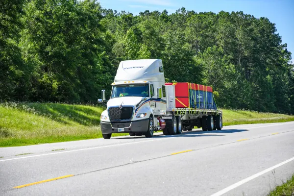 SFI truck moving materials between suppliers