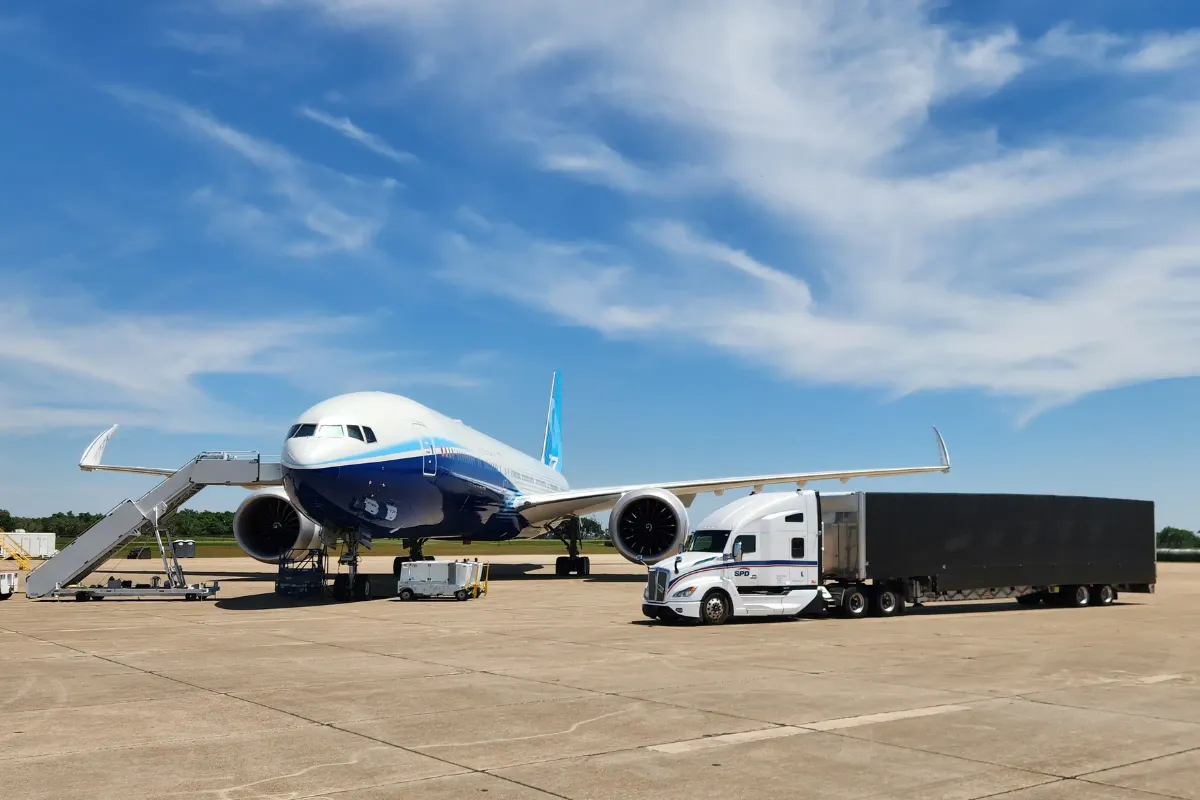 SFI International transporting sensitive aerospace parts