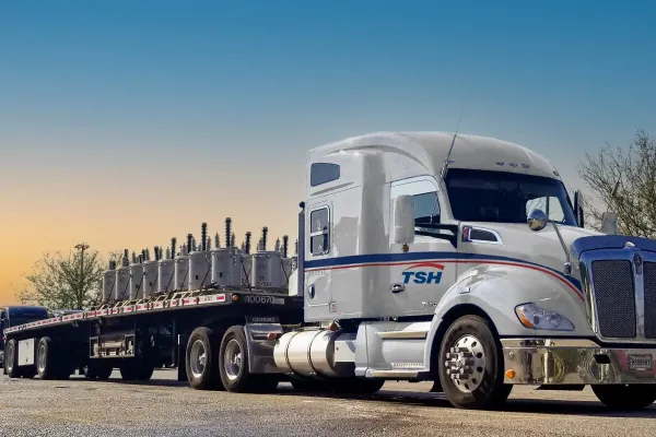 SFI truck transporting critical power equipment