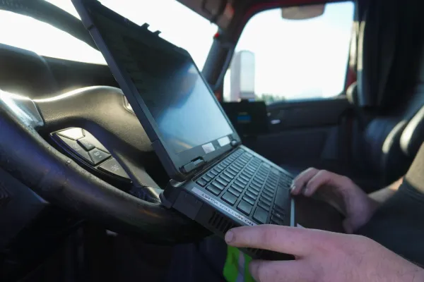 Close up of SFI computer 